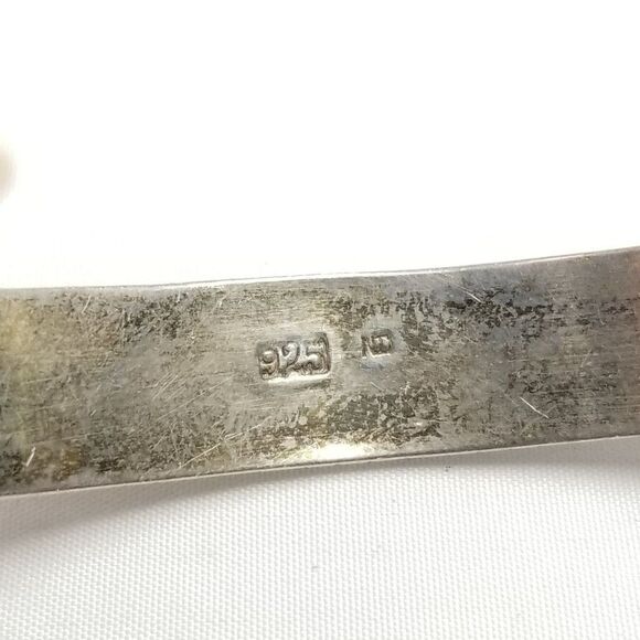 Vintage Sterling Silver Hinged Bangle Bracelet, AS IS, Signed ND, Estate - Picture 5 of 8